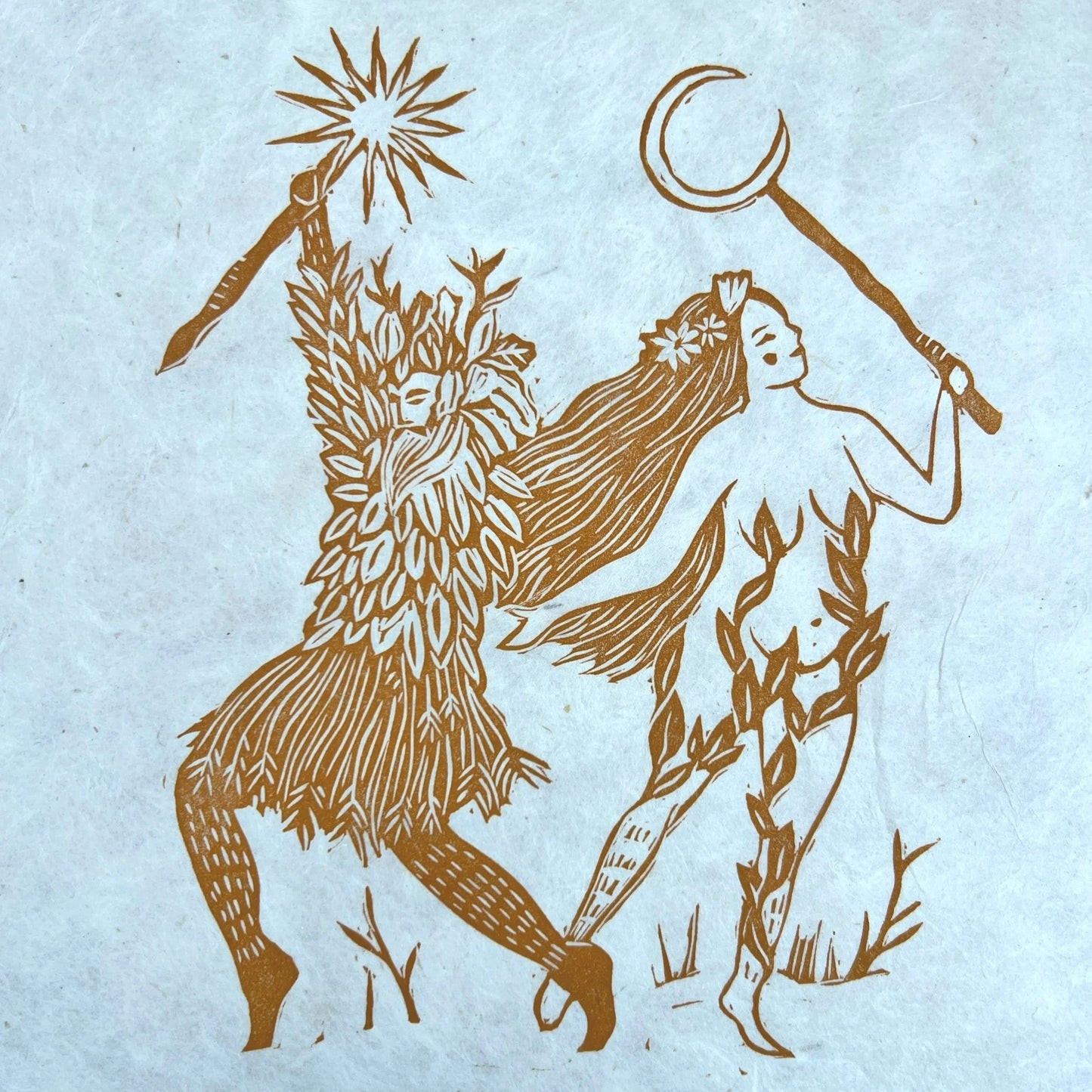 CELEBRATE THE SUN linoprint