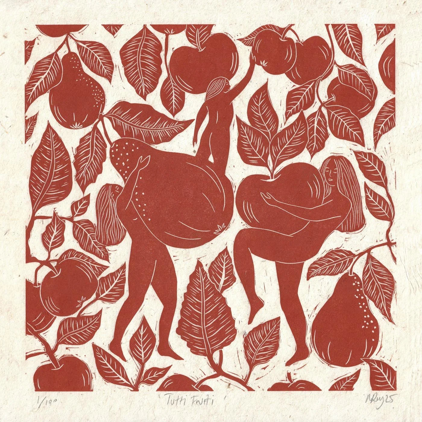 TUTTI FRUTTI linoprint