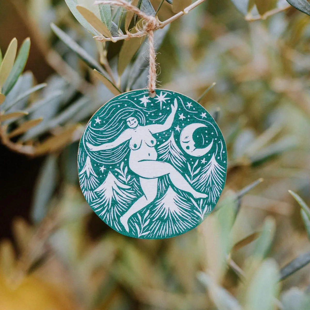 Festive Wooden wild women Ornaments