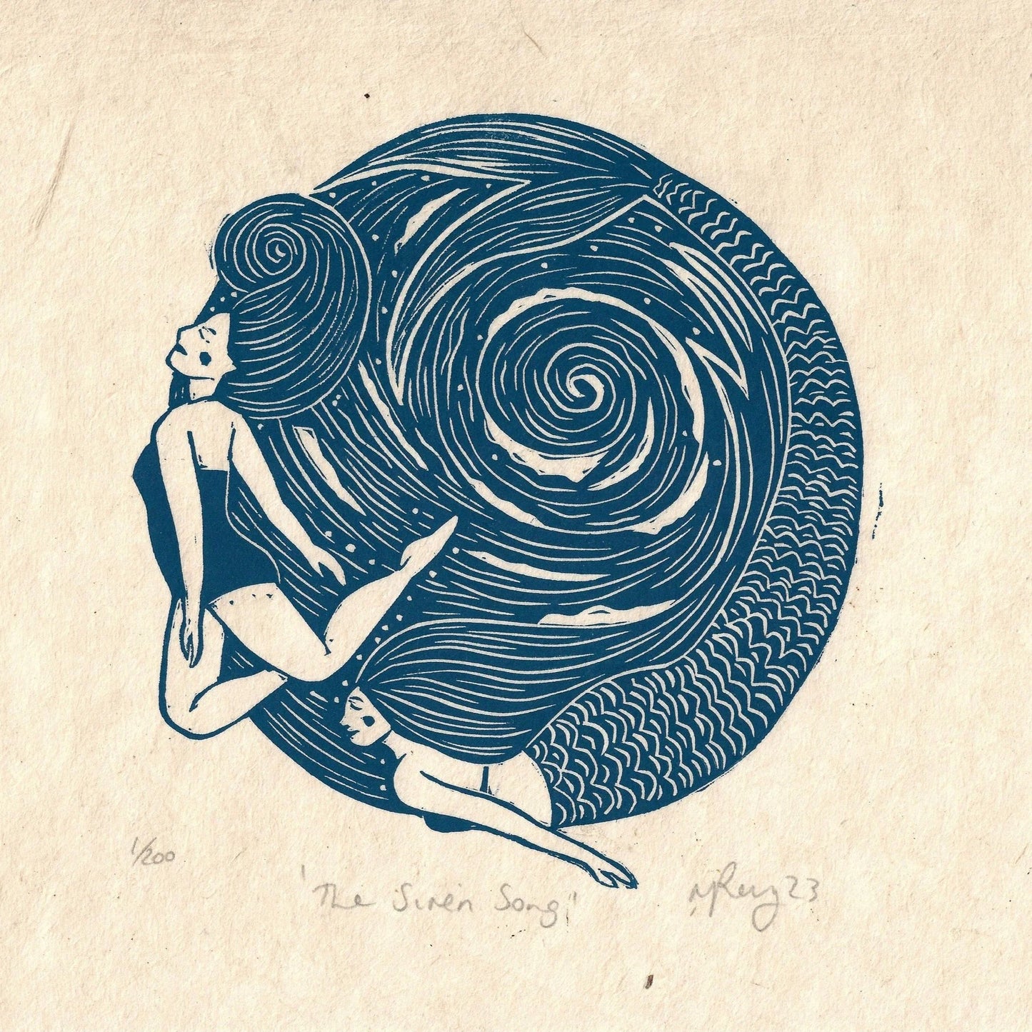 SIREN’ SONG Linoprint