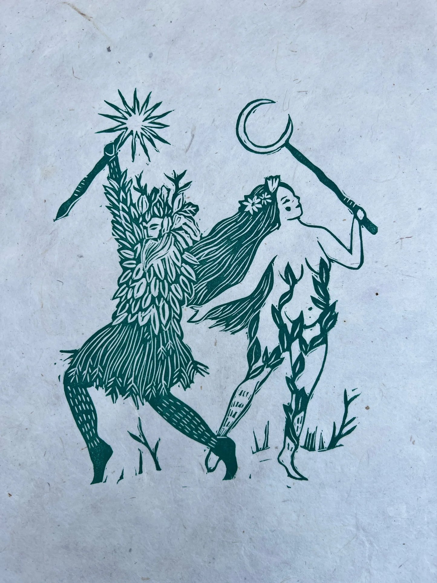 CELEBRATE THE SUN linoprint