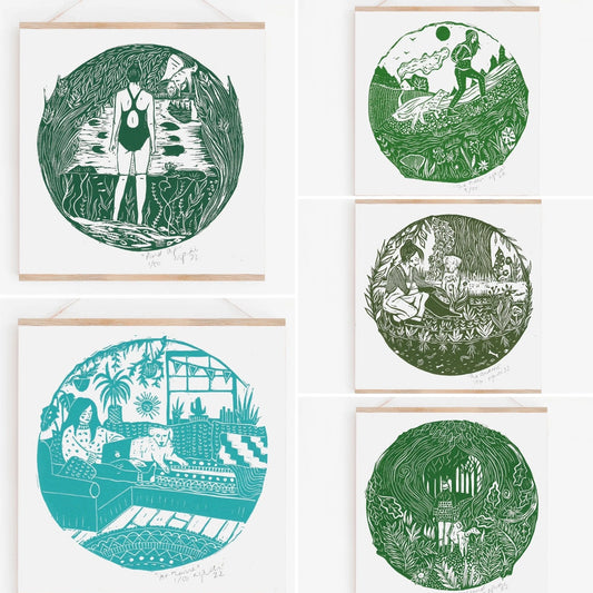 LADY & DOG PRINT SERIES