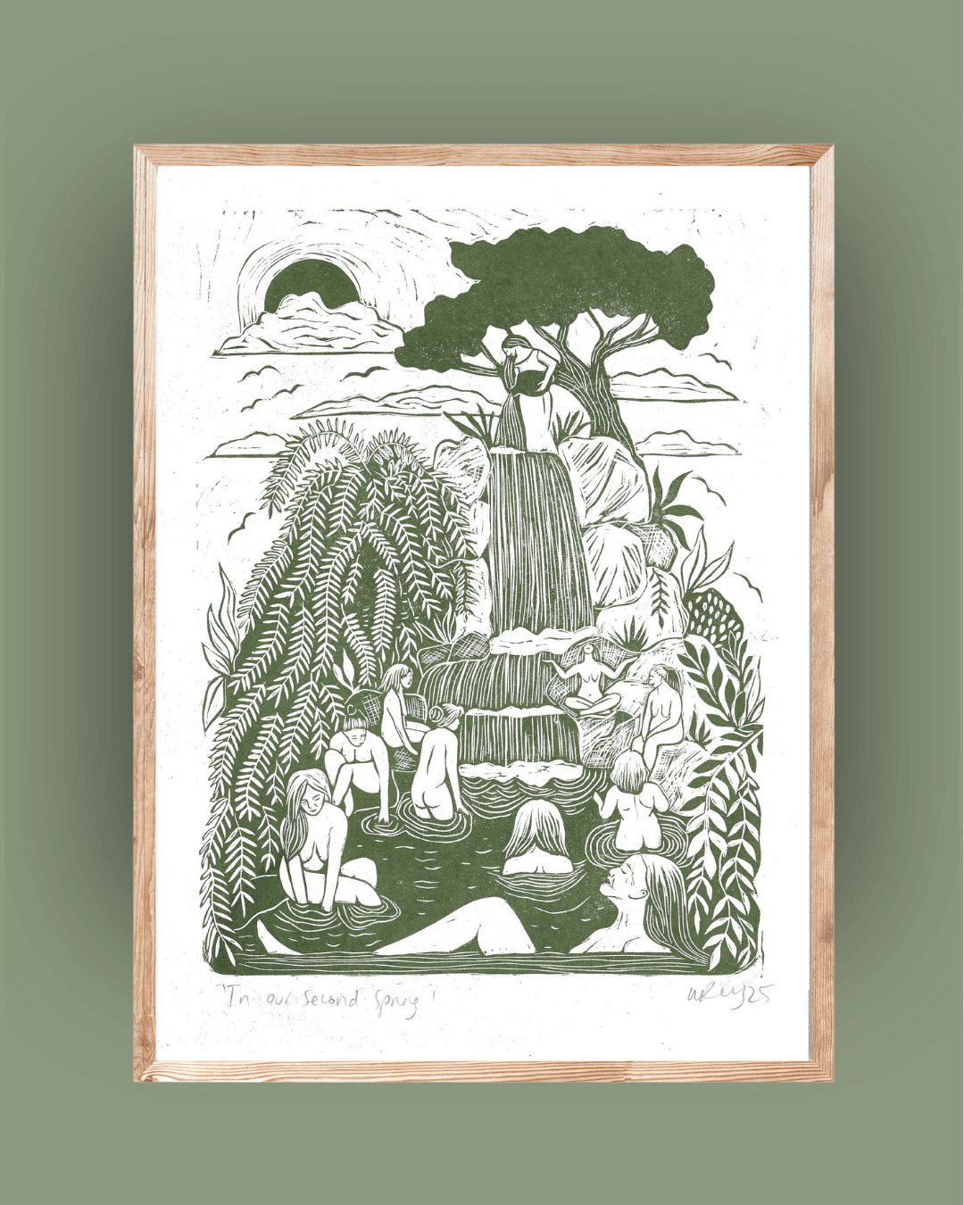 IN OUR SECOND SPRING linoprint