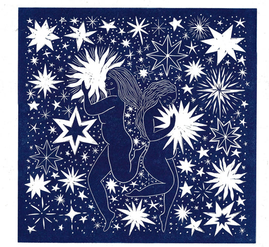 When Stars Align Linoprint