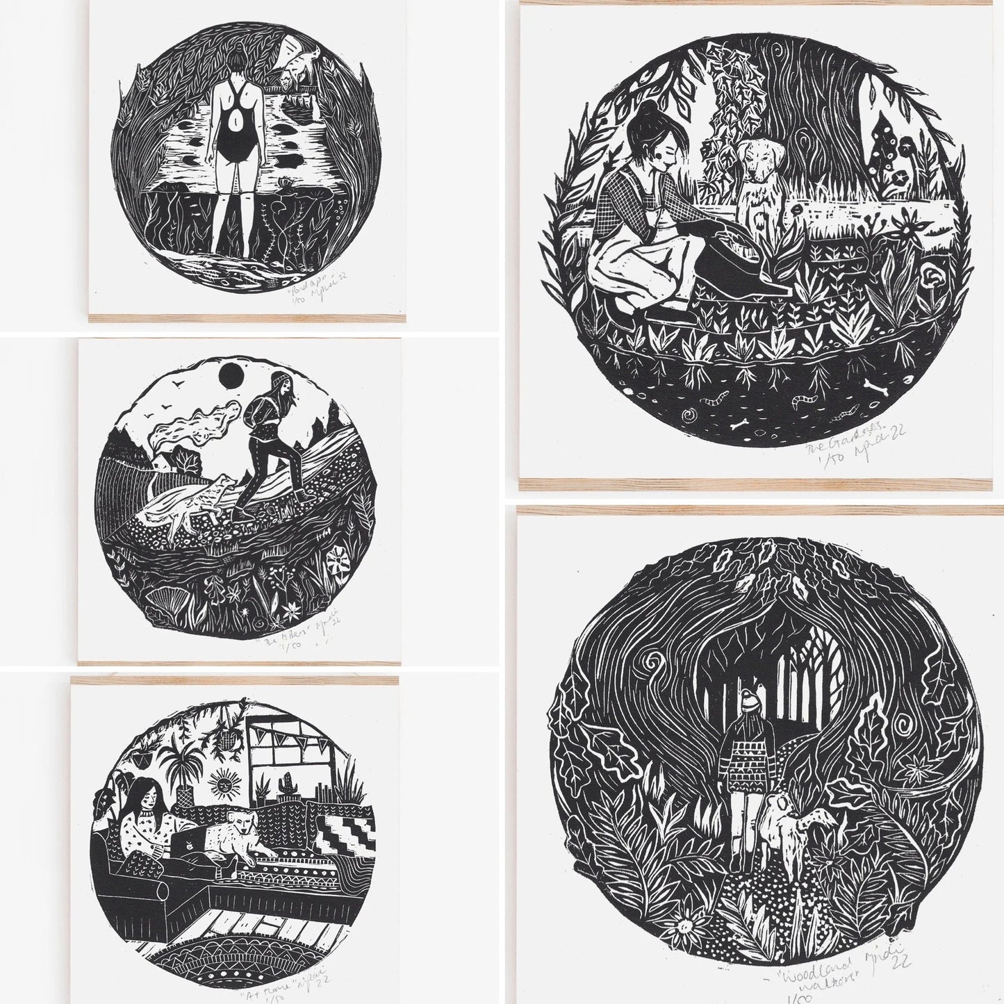 LADY & DOG PRINT SERIES