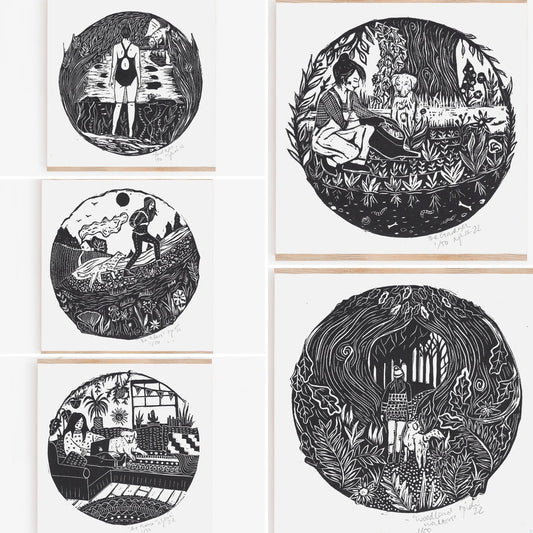 LADY & DOG PRINT SERIES