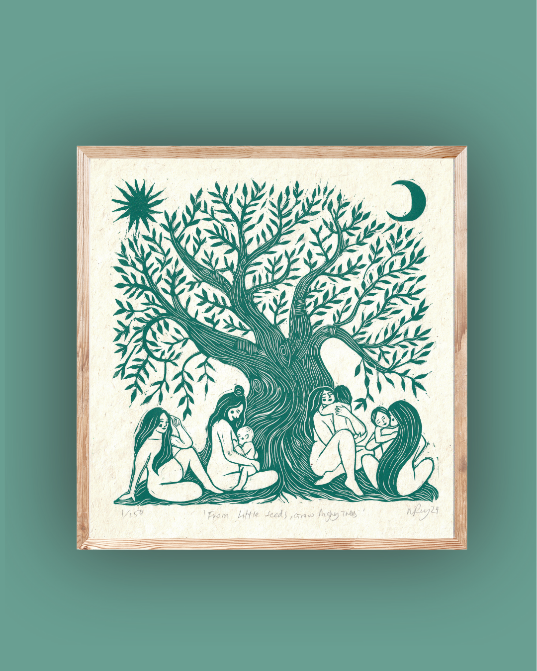 FROM LITTLE SEEDS linoprint