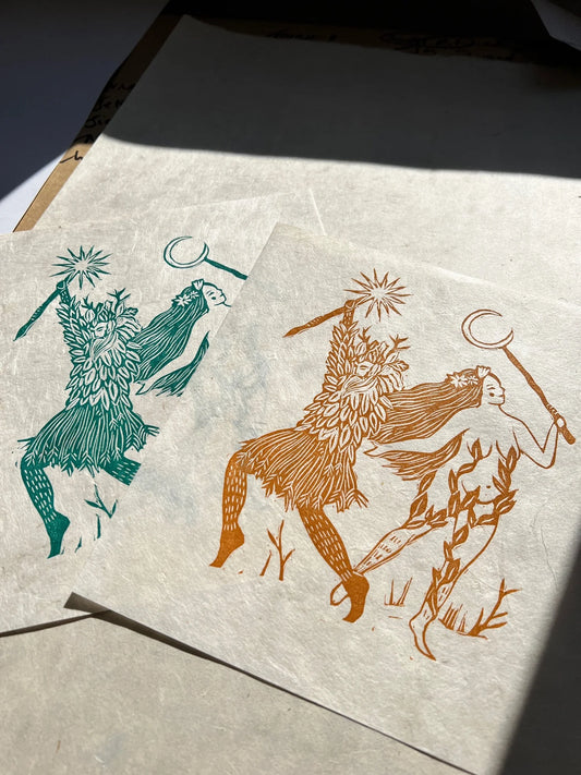 CELEBRATE THE SUN linoprint