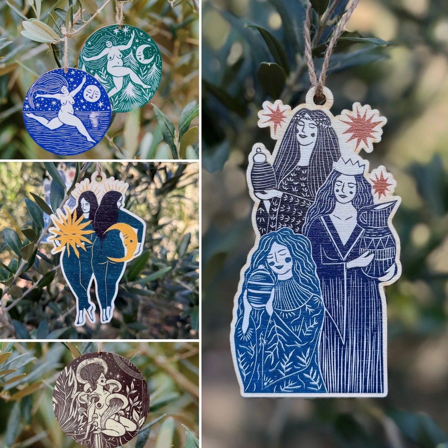 WOODEN DECORATIONS magical women