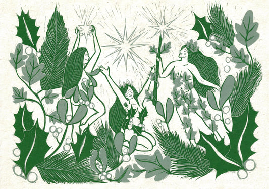 HOLLY, IVY & MISTLETOE TOO seasonal card