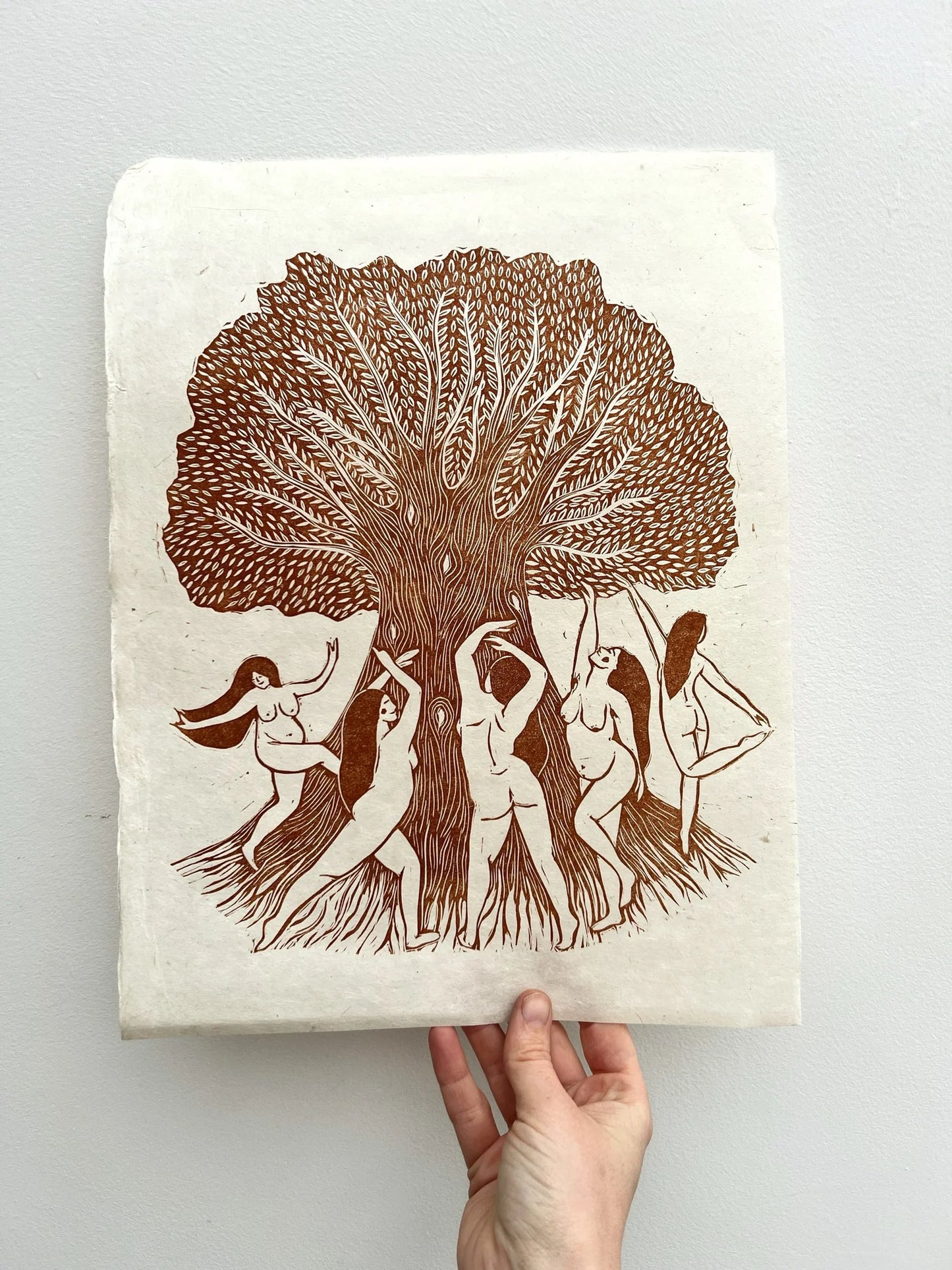 TREE OF LIFE linoprint