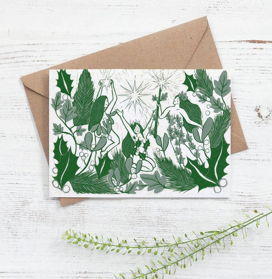 HOLLY, IVY & MISTLETOE TOO seasonal card