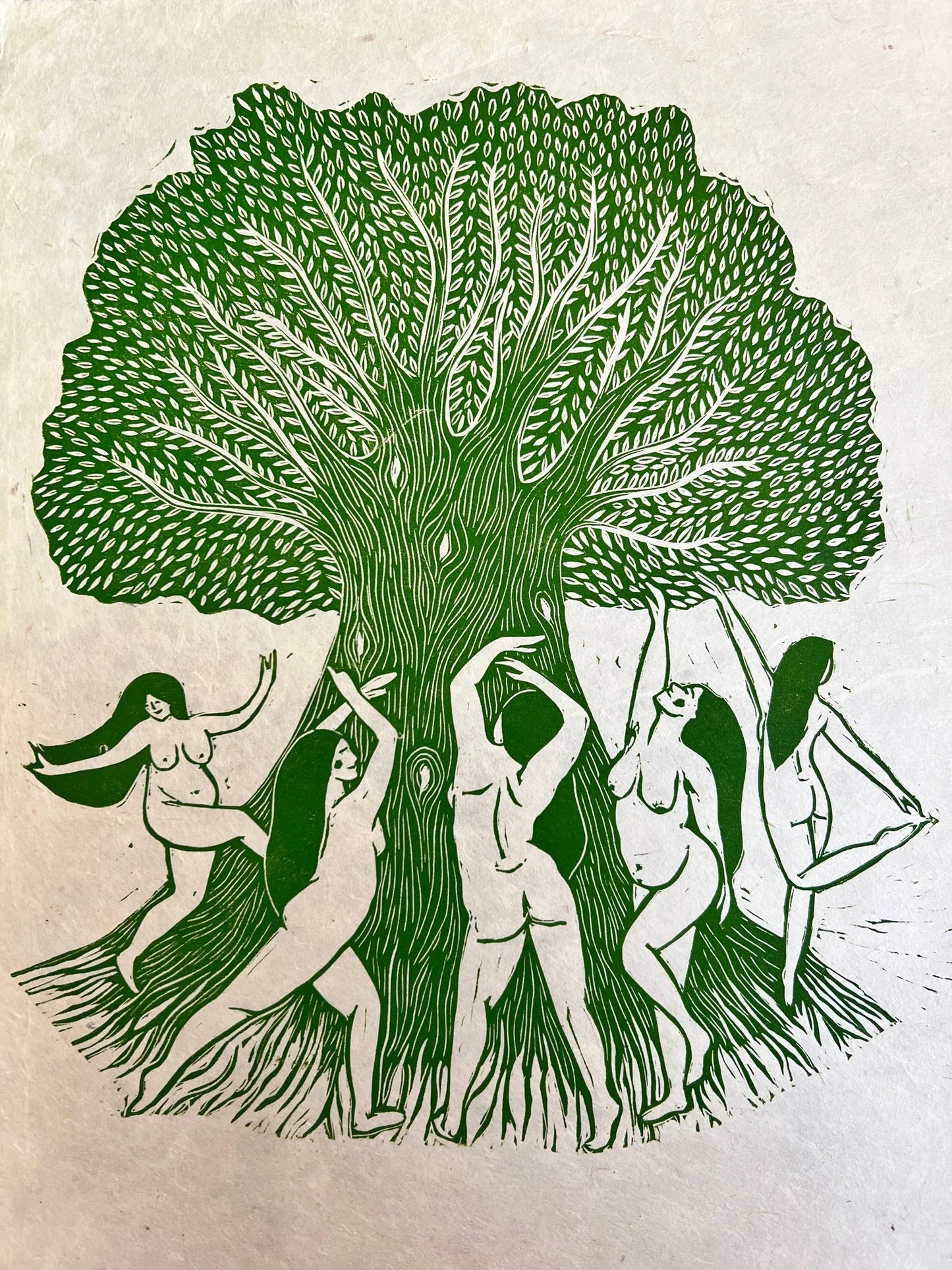 TREE OF LIFE linoprint