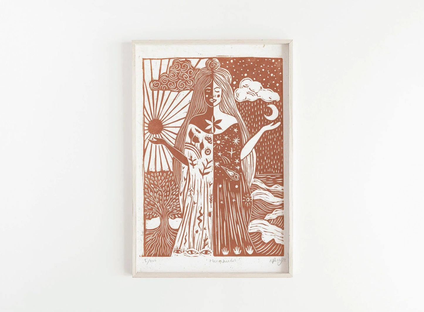 HARMONIOUS linoprint