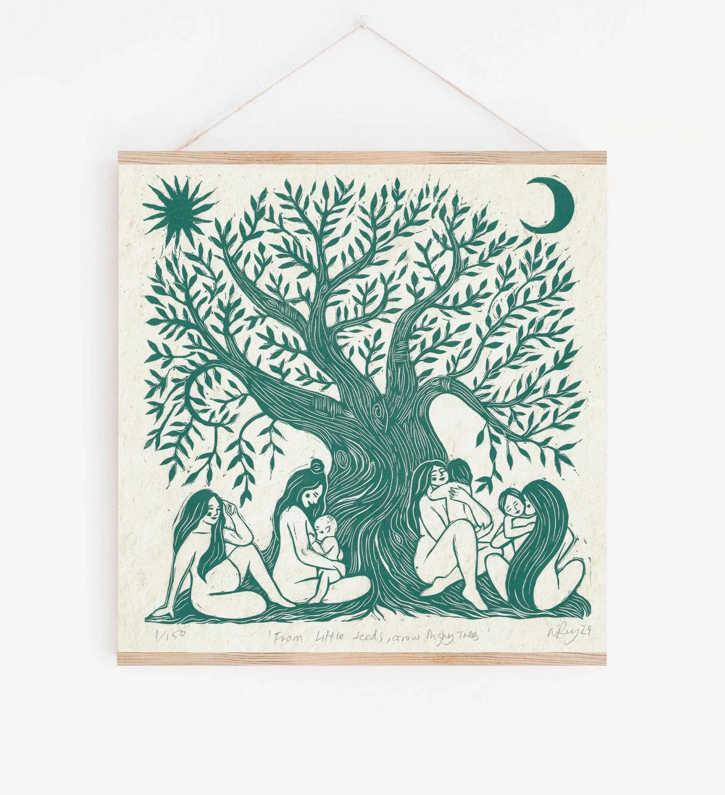 FROM LITTLE SEEDS linoprint