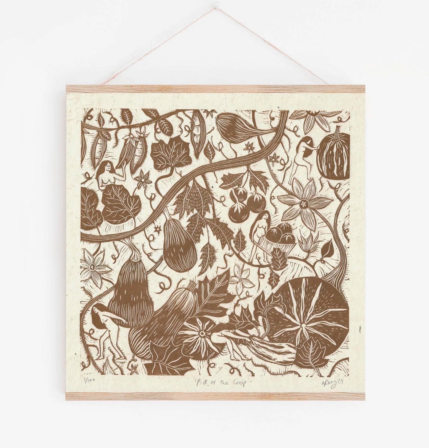 PICK OF THE CROP linoprint