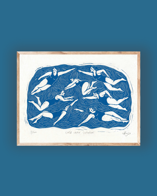 COLD WATER COLLECTIVE linoprint