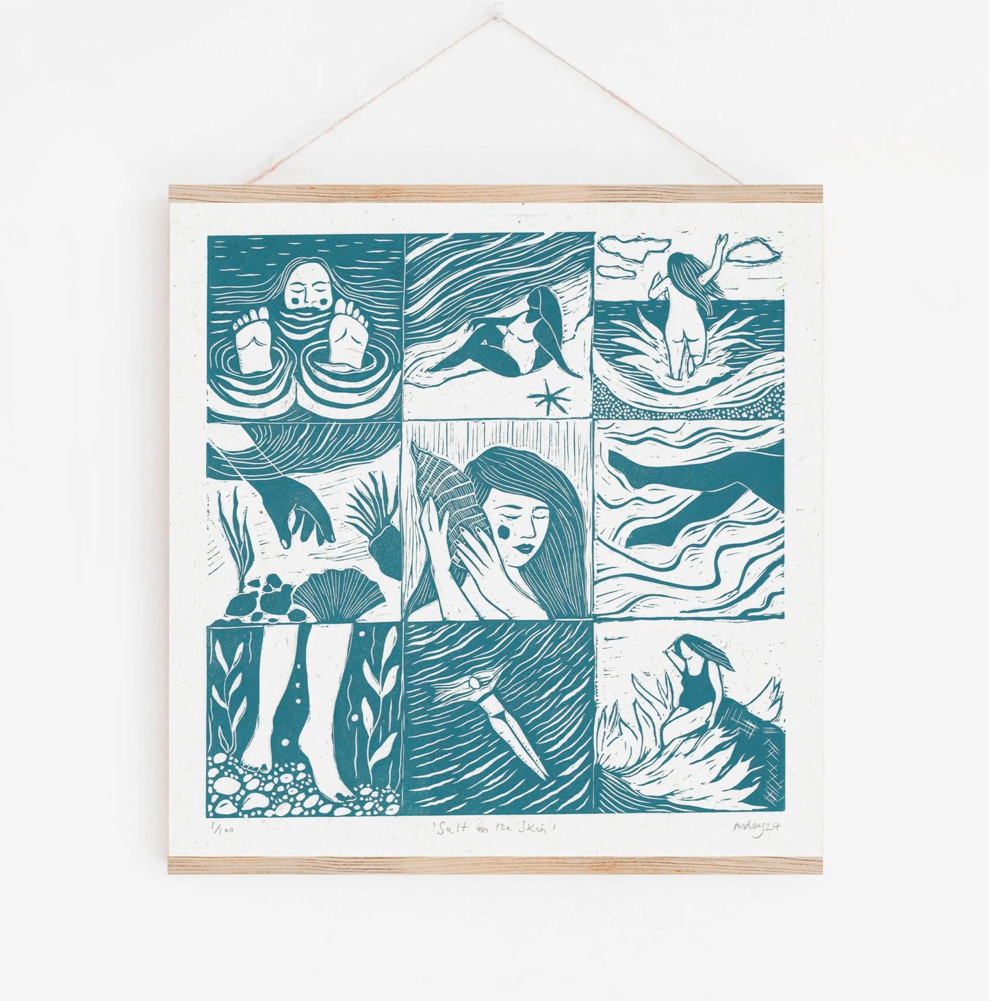 SALT ON THE SKIN  linoprint