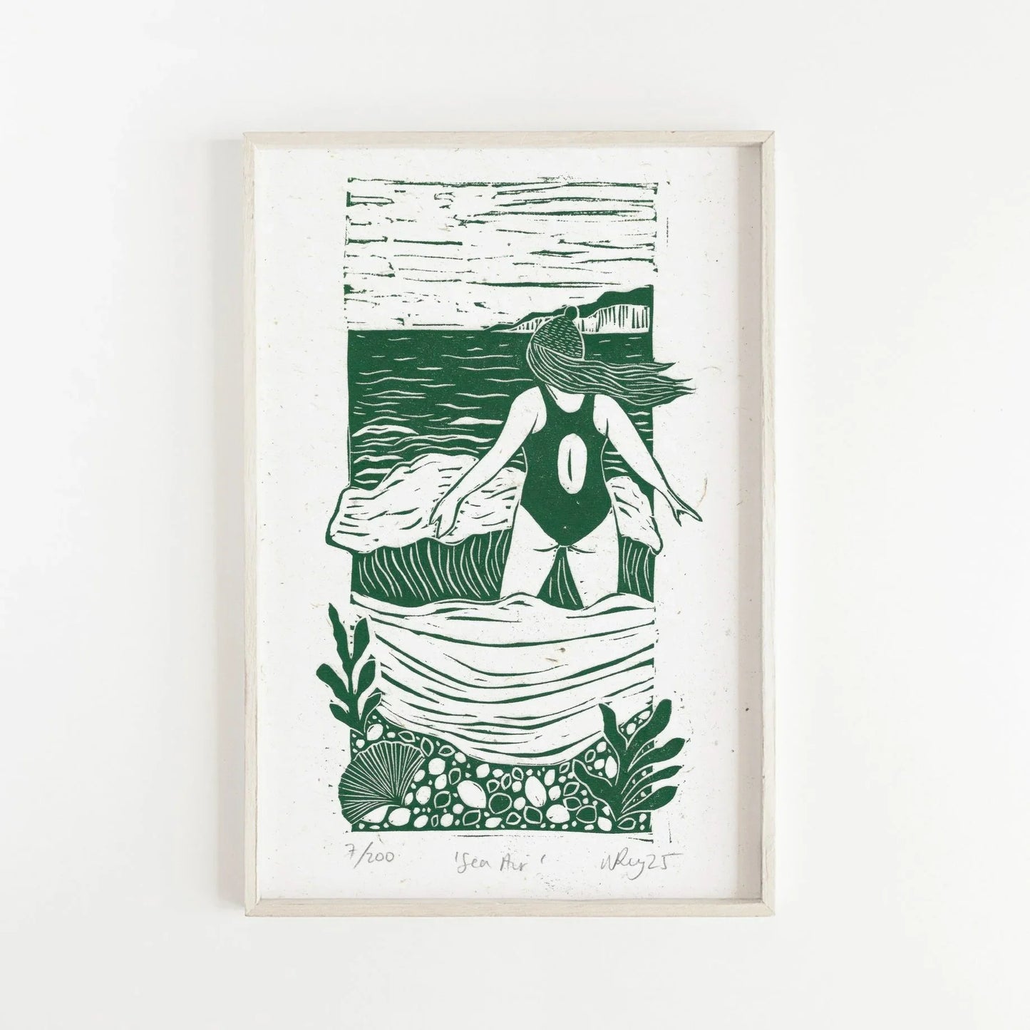 SEA AIR linoprint