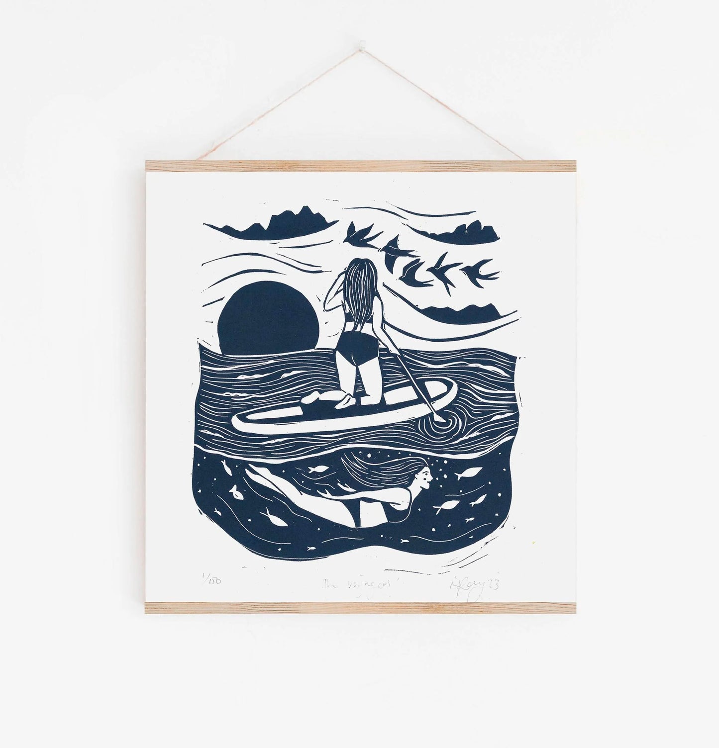 THE VOYAGERS LINOPRINT