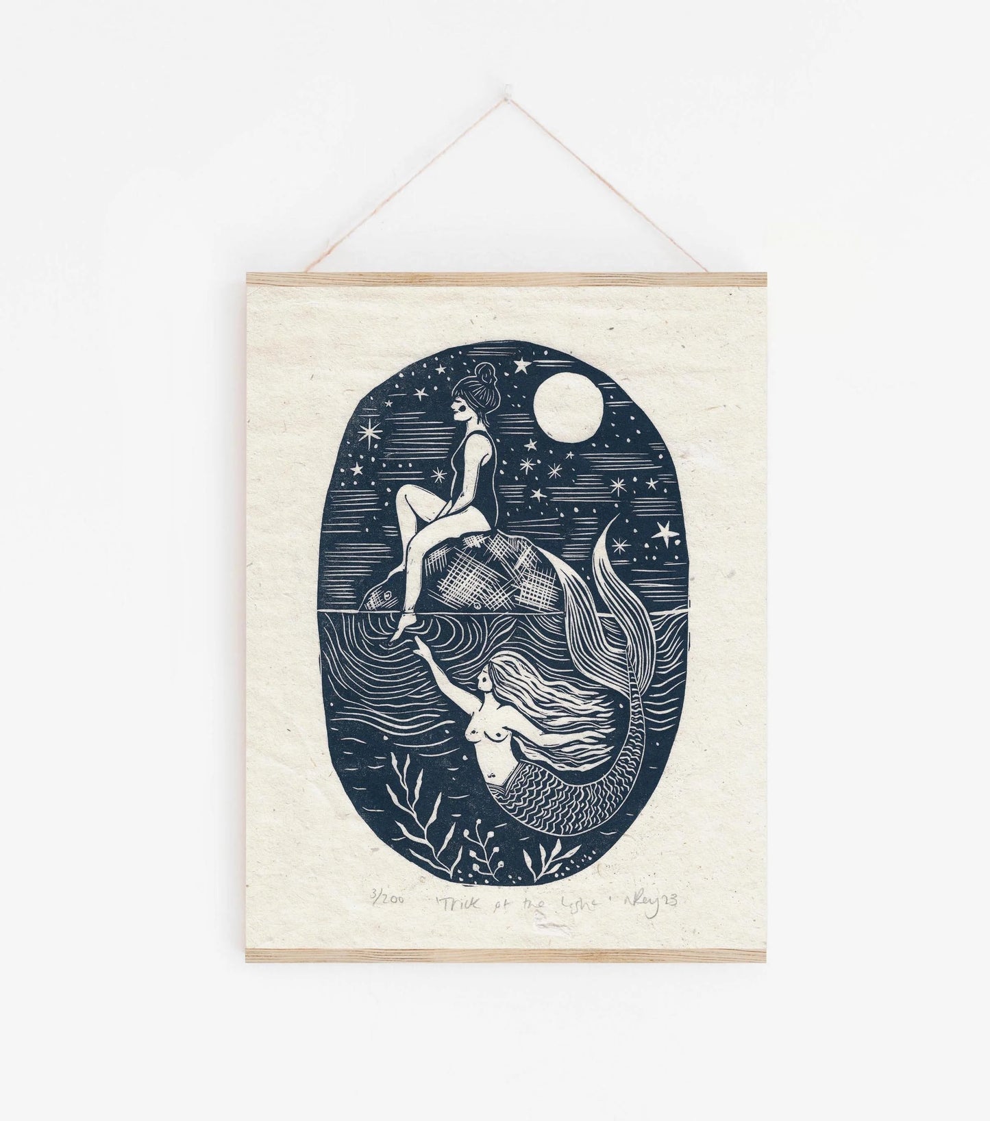 TRICK OF THE LIGHT linoprint