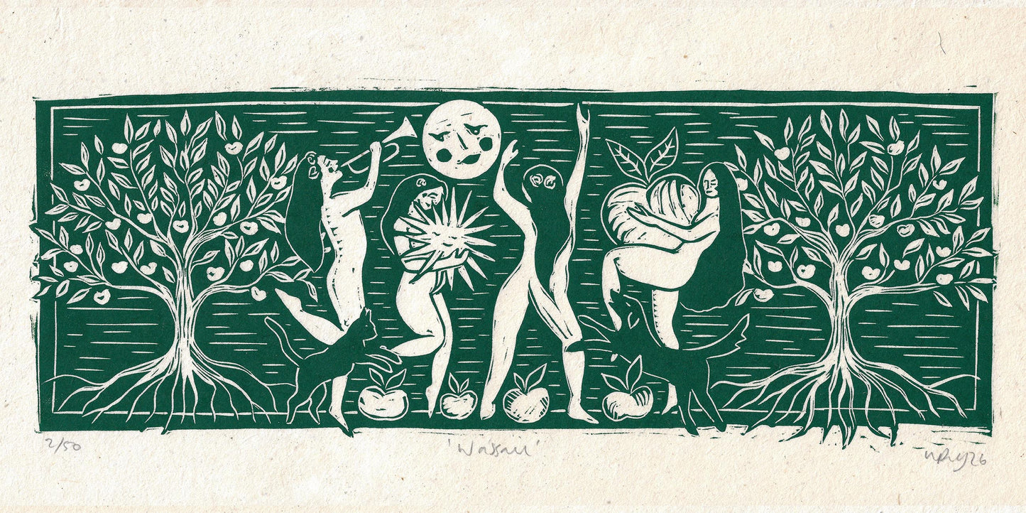 WASSAIL linoprint