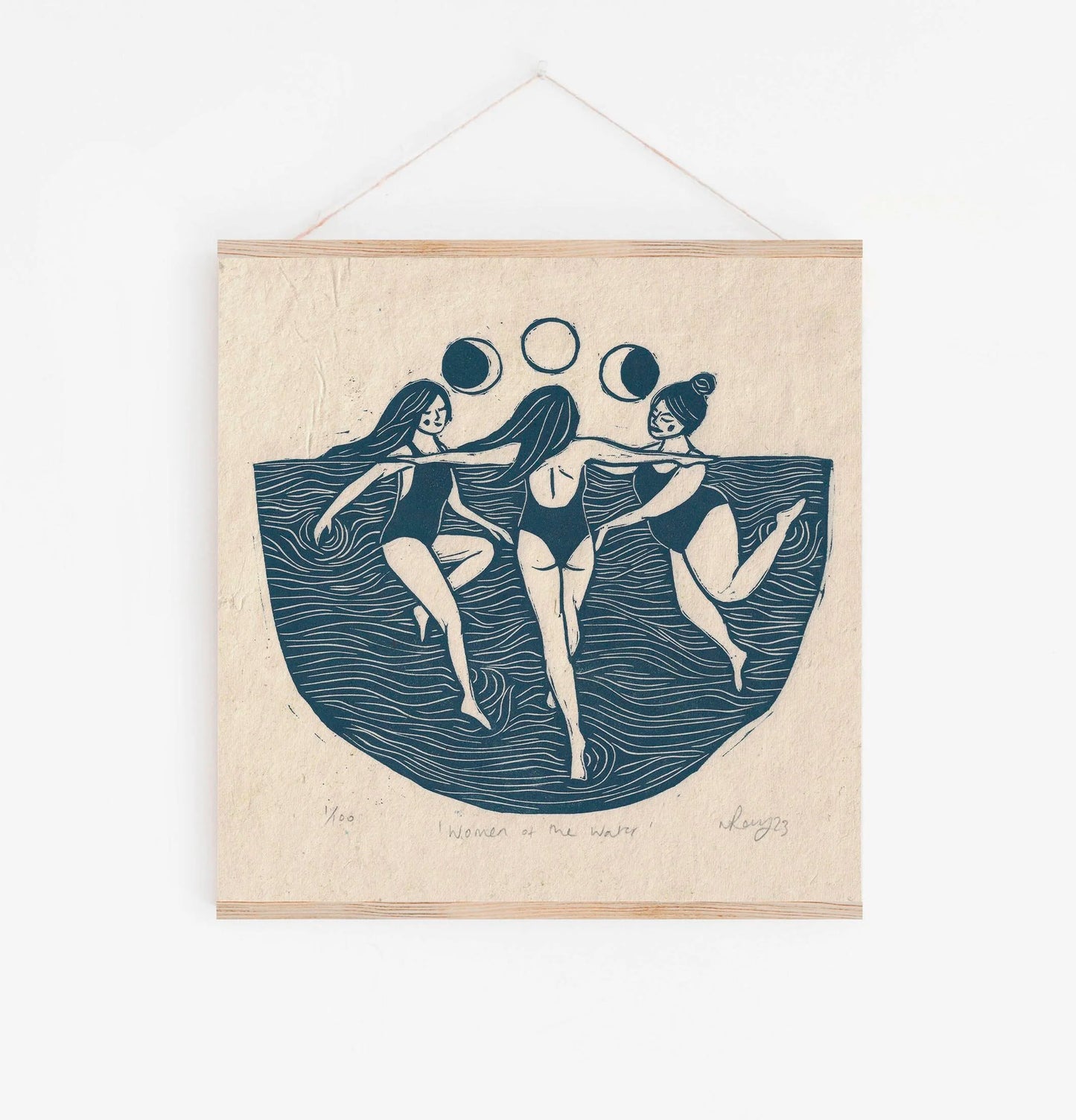 WOMEN OF THE WATER linoprint