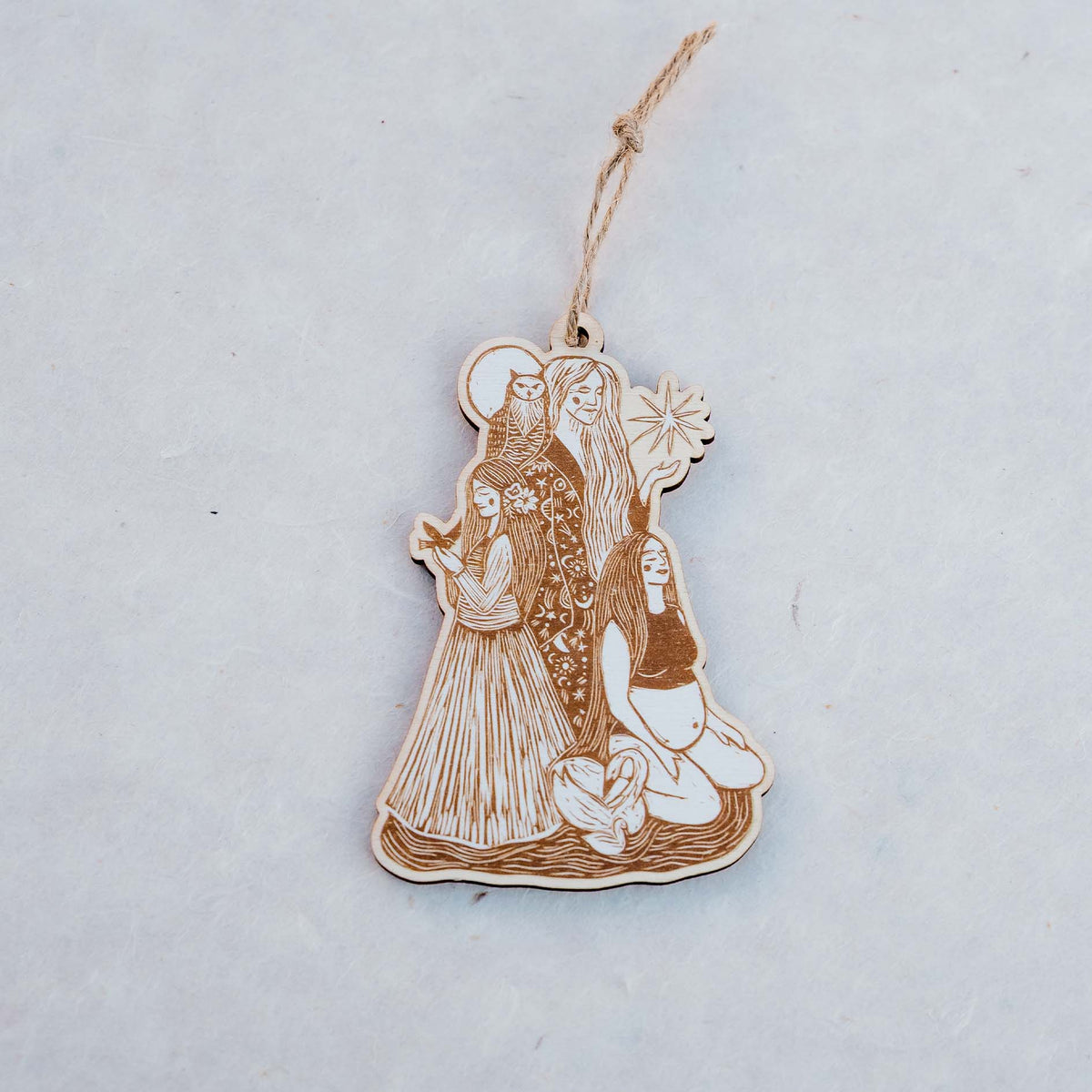 Festive Wooden wild women Ornaments