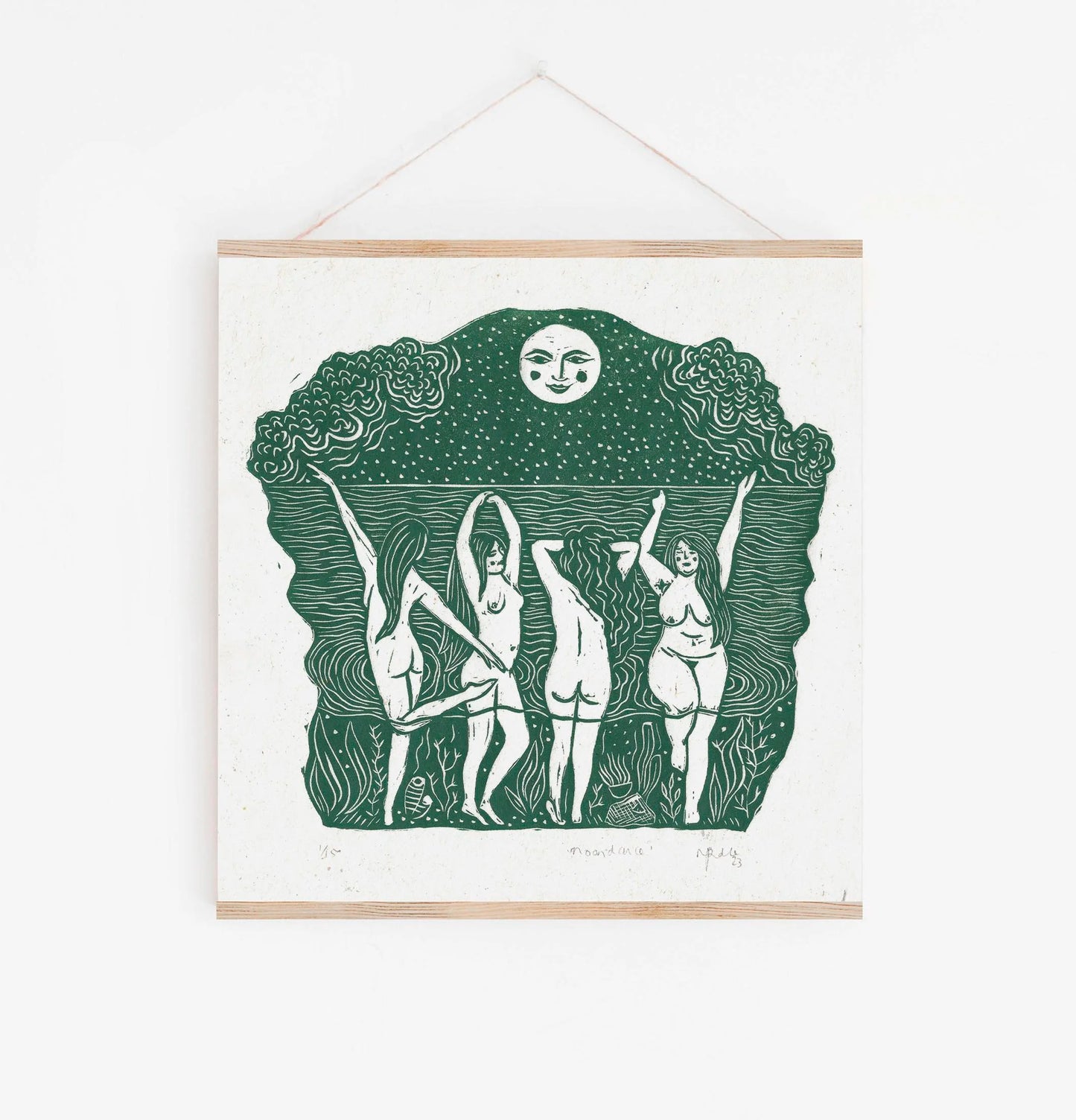 MOONDANCE linoprint