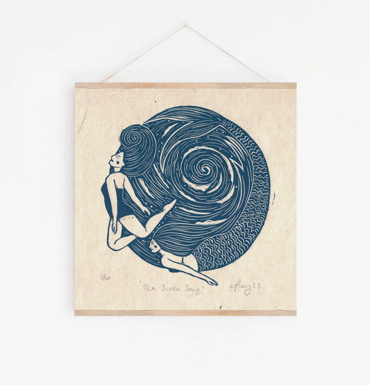 SIREN’ SONG Linoprint