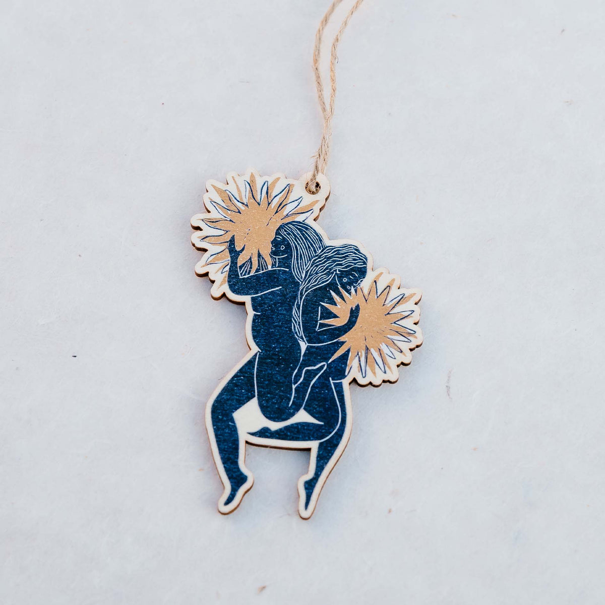Festive Wooden wild women Ornaments